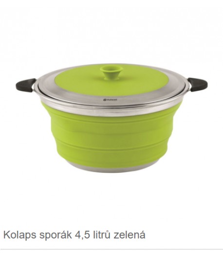 Skládací nádobí s víkem - zelená -4,5l