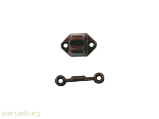 Dveřní aretace 2 dílná, hnědé barvy