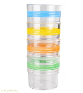 Barevné sklenice WACA- sada 4ks